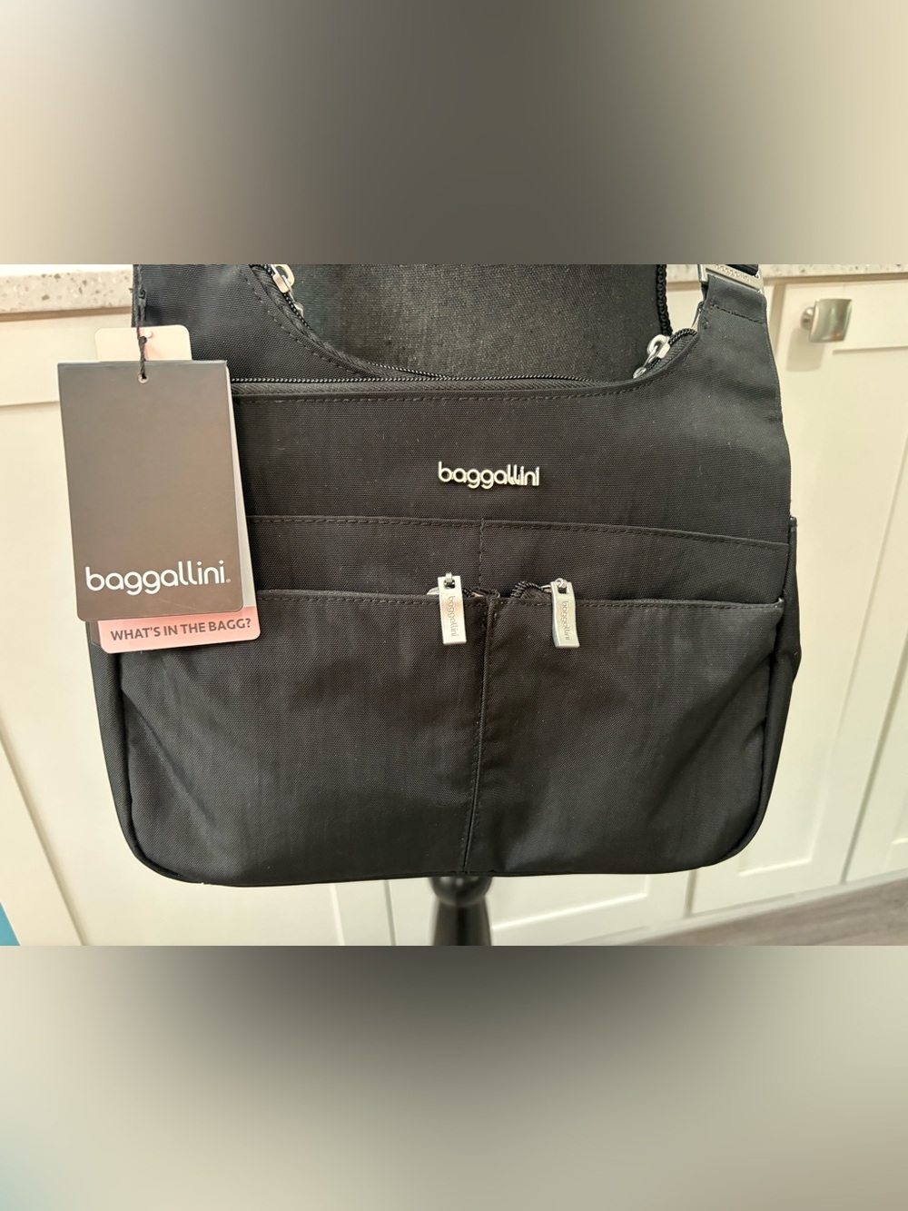 TONS OF FEATURES - Baggallini Black Lightweight Messenger Crossbody Bag- NWT